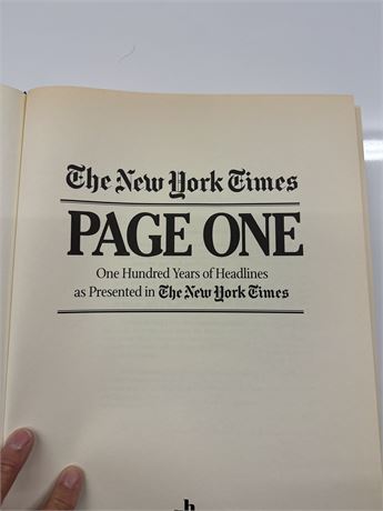 New York Times Page One Book