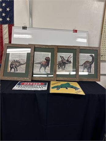 Collection of Dinosaur Pictures and Signs