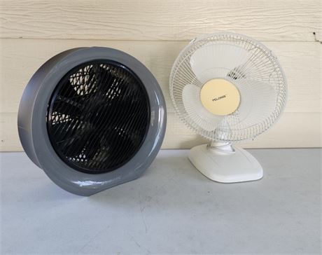 Small Table Top Fan Pair