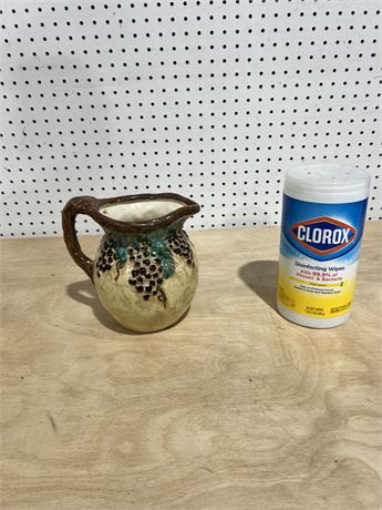 Vintage Italian Majolica Ceramic Pottery Pitcher