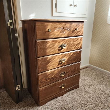 Tall 5 Drawer Dresser - 31x17x42