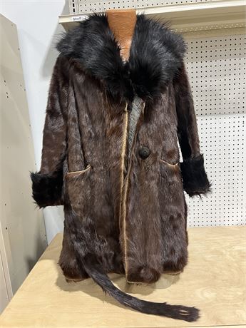 Full Length Brown Fur Coat