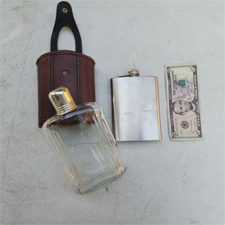 Whiskey Flask Pair