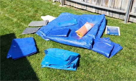 Assorted Poly Tarps & Drop Cloths