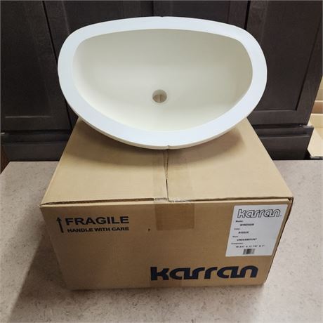 NEW Karran Windser Bisque Undermount Sink #3 - 18³∕₄ x 12⁷∕₈ x 7