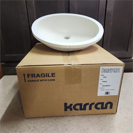 NEW Karran York Bisque Undermount Sink  #3  - 18½ x 15 x 5¼