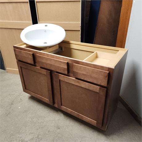 Wellborn 48' vanity Sink Base & Porcelain Sink - (G 1)