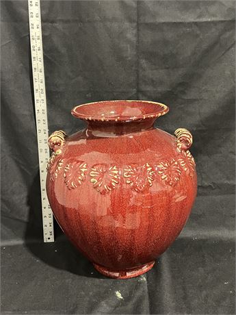 Antique Large Red Ceramic Vase