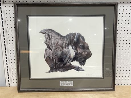 Signed Limited Edition 393/950 David Samuelson “Cock N Bull” Framed Print