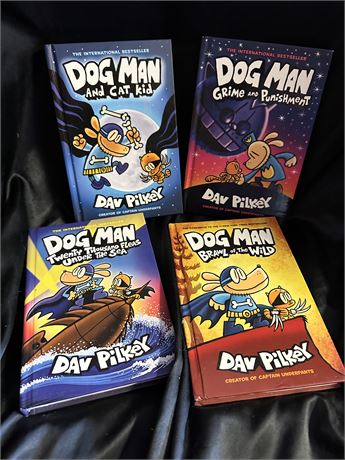 DOG MAN Books x 4