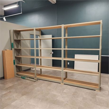 Sturdy Shelving - Each section measure 48x15x84 - 4 sections