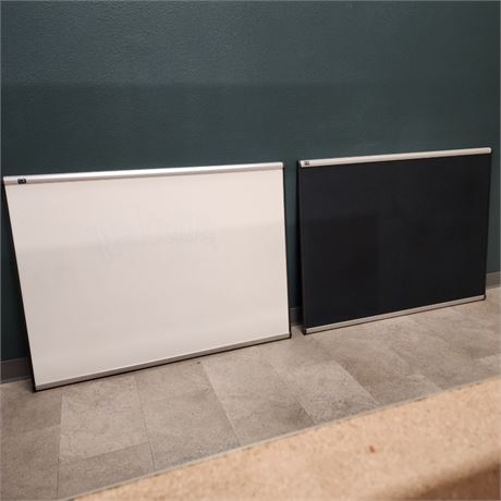 Dry Erase Board & Bulletin Board - 4'x3'