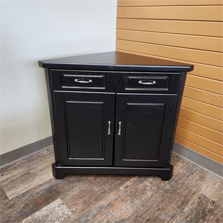 Black Corner Cabinet w/ Drawer #2 - 31x22x30