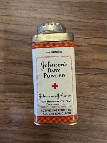 Antique J&J Baby Powder Can