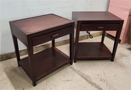 Night Stand/End Tables w/ Drawers - 24x19x26