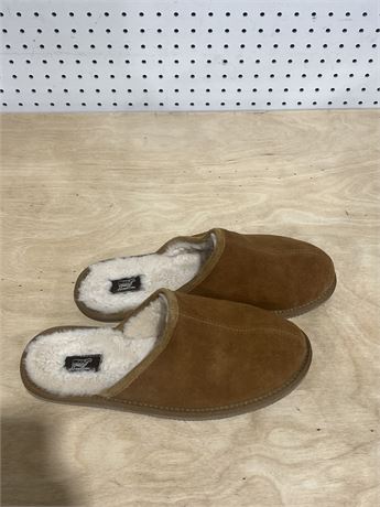 Brown Suede Slippers Appears to be Size M 10/ W 11