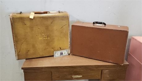 Vintage Luggage Pair