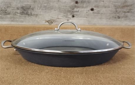 Nice Large Tramontina Lidded Skillet - 6" x 16"