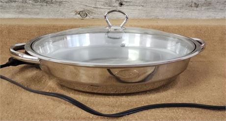 Nice "Like New" Stainless Rival Electric Skillet w/ Lid