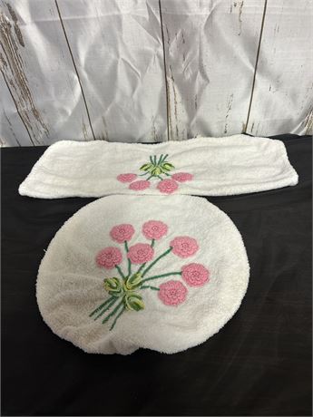 62 Year Old Vintage Hand Made Toilet Seat & Tank Cover!!!!!