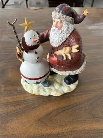 Santa and the Snowman are Best Friends Christmas Decoration