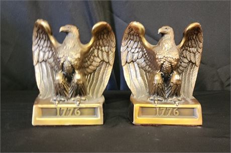 Heavy Metal/Brass 1776 Eagle Book Ends