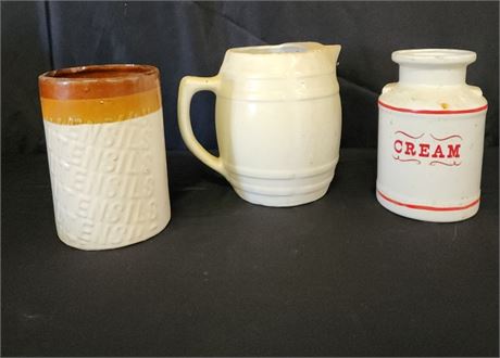 Vintage Stoneware Trio