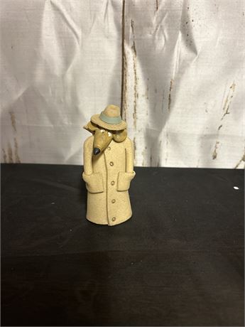 Small Rat In A Trench Coat figurine