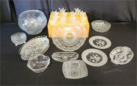 Vintage Cut & Etched Glass/Crystal