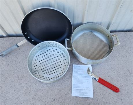 Super Large Non-Stick Frying Pan & Large Fry Pot