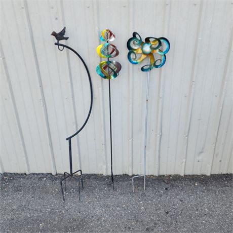 Yard Art & Plant Hanger Trio