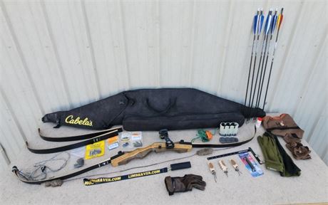 Sage Samick Left Hand Bow & Arrows + Many Many Extras!