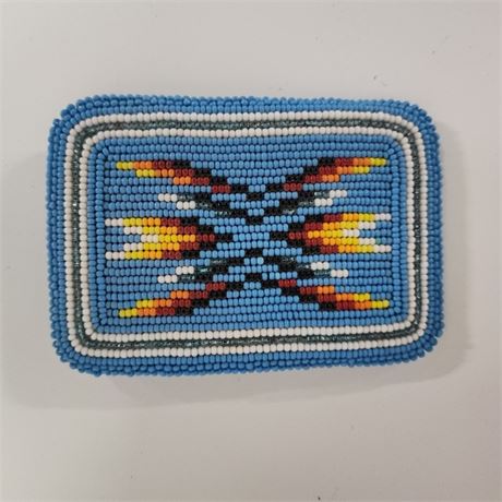 Native American Beaded Belt Buckle