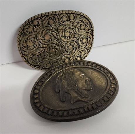 Collectible Brass Buckle Pair