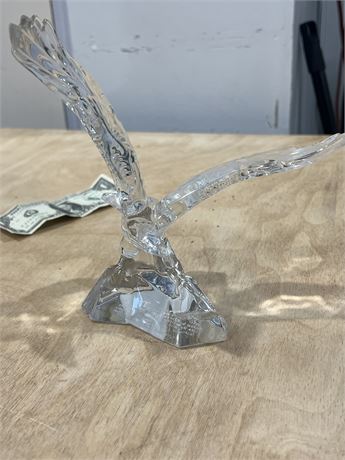 Soaring Eagle Crystal Sculpture with Isaiah 10:31 Bible Verse