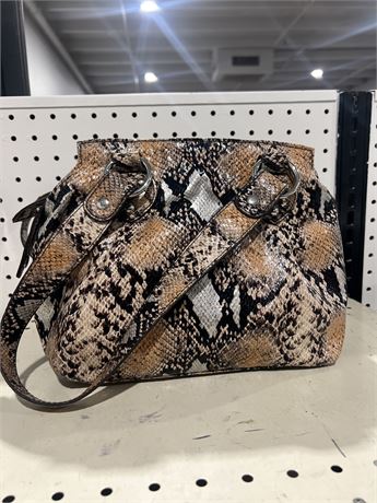 Kate Landry Snakeskin Pattern Medium Tote Bag