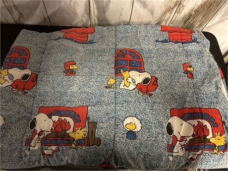 Vintage Charlie Brown Blanket, sheet and pillow case