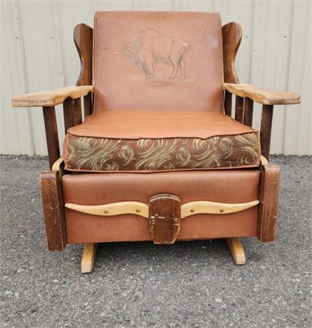 Vintage Ranch Style Chair w/ Longhorn Design