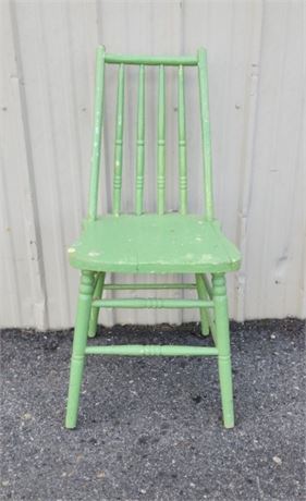 Painted Antique Chair - Green