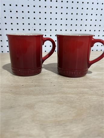 Set of Two Le Creuset Coffee/Tea Stoneware 14oz Mugs