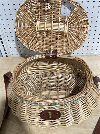 Vintage Wicker Fishing Creel