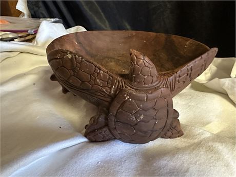 Hand Carved Sea Turtle Bowl-SUPER CUTE!!!