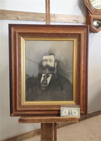 Antique Framed Portrait of Henry McIntosh  - 25x29