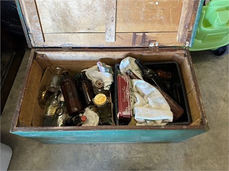 Box of Old Jars and Bottles