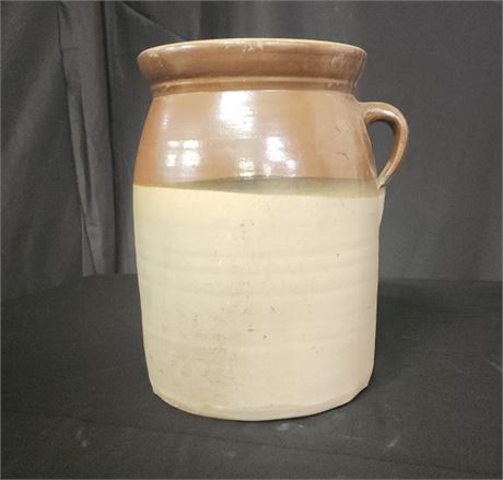 Large Antique Stoneware Canister Crock/Jug with Handle