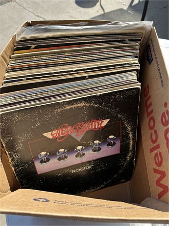 Box of Records-Look…AEROSMITH, BOB SEGER, THE POLICE etc.