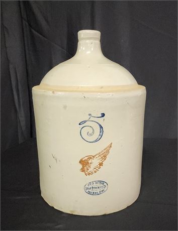 Antique 5 Gallon Redwing Jug