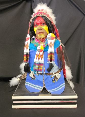 FULL BEADED REGALIA Oglala Sioux Indian Chief by Earl Tail