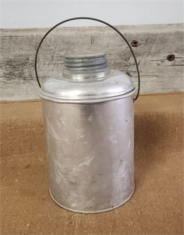 Antique Ball Glass & Metal Thermos