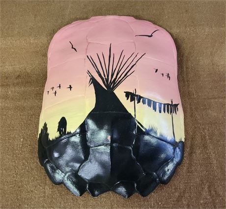 Hand Painted Turtle Shell Signed By Artist